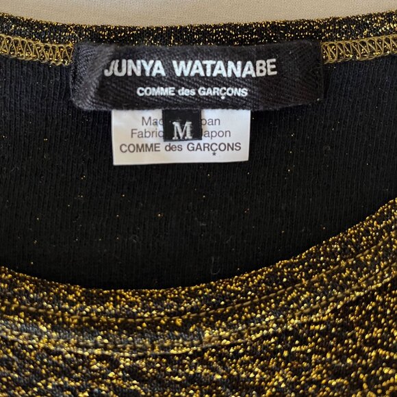 Vintage Junya Watanabe x Commes des Garçons Metallic Gold Top | Size Medium - Picture 3 of 6